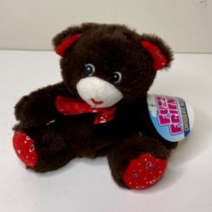 Fuzzy Friends Chocolate Scented Bear 6" Hearts Feet Ears Stuffed Animal Plush